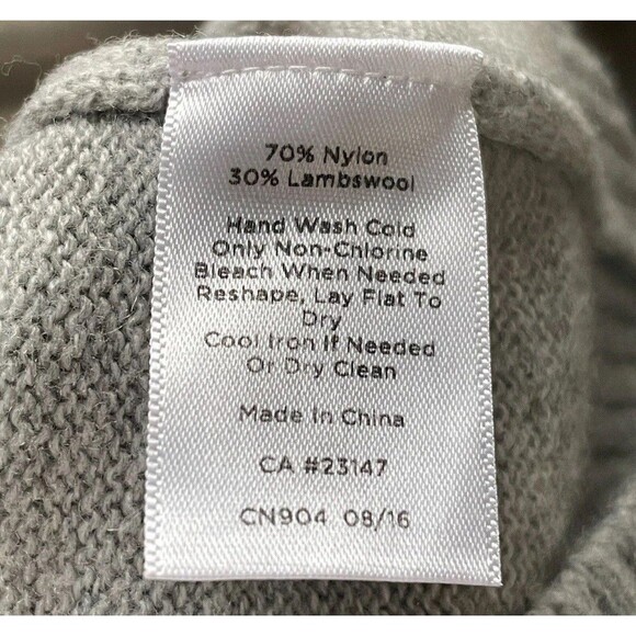 Talbots Women Sweater Medium Soft Gray "Seasons Tweetings" Birds Long Sleeve - Picture 7 of 8